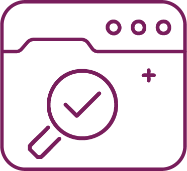 Icône qui représente une loupe pour illustrer l'audit