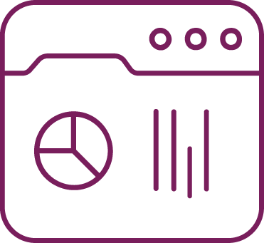 Icône qui représente une loupe pour illustrer les activités opérationnelles de pharmacovigilance